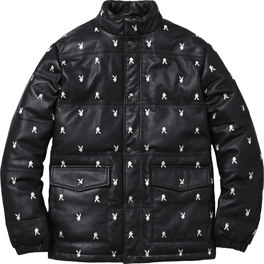 Supreme/Playboy© Leather Puffy Jacket view 9